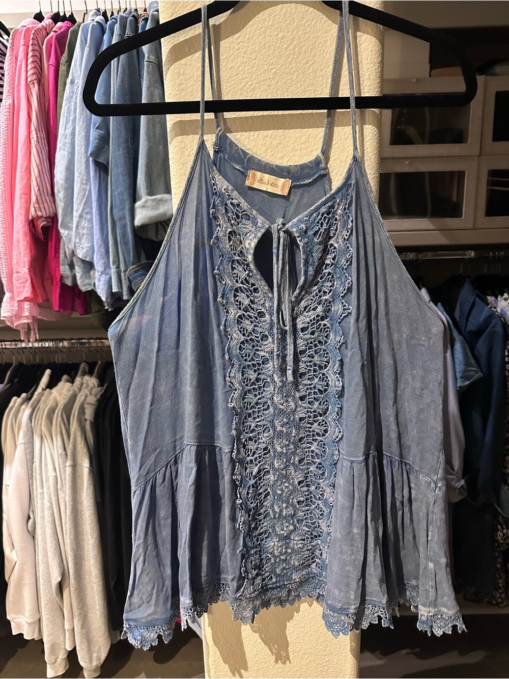 Altar’d State Lace-Front Bohemian Top - Picture 2 of 5